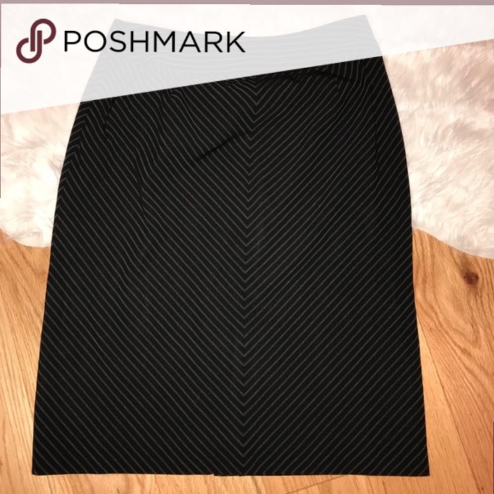 Striped Black Pencil Skirt | Ann Taylor Loft